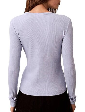 T-shirt donna maniche lunghe calvin klein jeans label