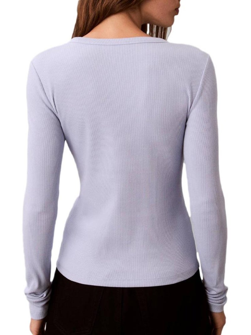 T-Shirt Donna Maniche Lunghe Calvin Klein Jeans Blu - Kiabi