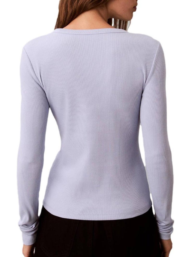 T-shirt donna maniche lunghe calvin klein jeans Blu - Kiabi