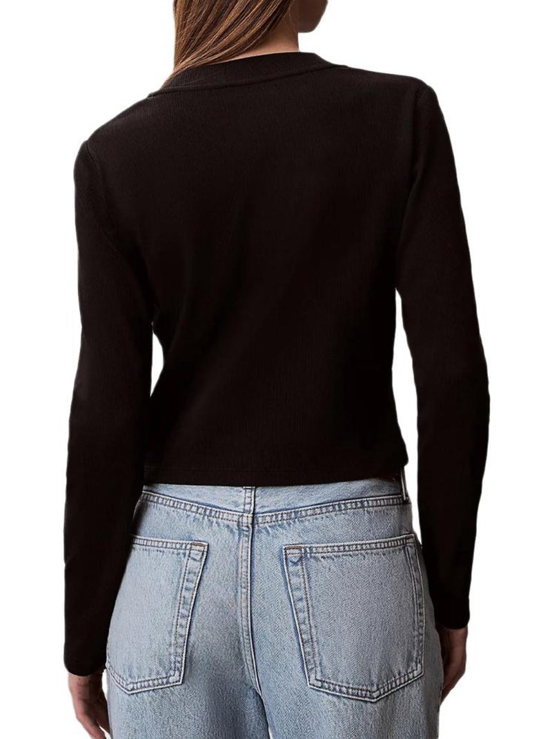 T-Shirt Donna Maniche Lunghe Calvin Klein Jeans Nero - Kiabi