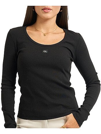 T-Shirt Donna Maniche Lunghe Calvin Klein Jeans