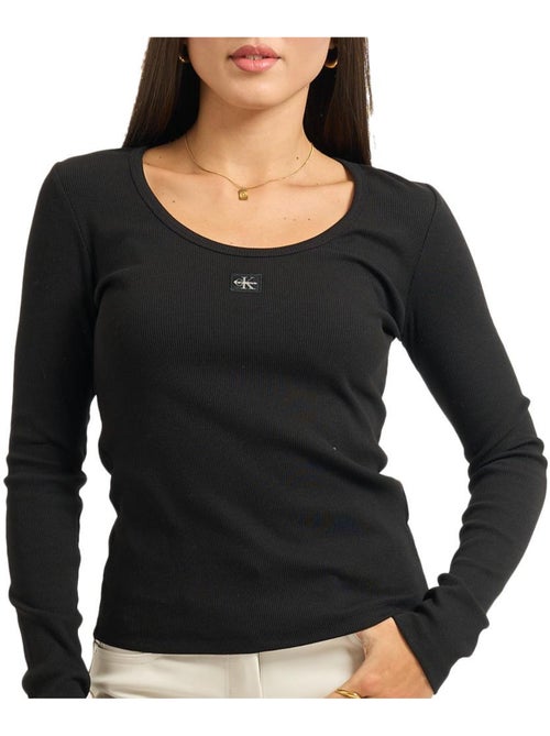 T-Shirt Donna Maniche Lunghe Calvin Klein Jeans - Kiabi T-Shirt Donna Maniche Lunghe Calvin Klein Jeans - Kiabi