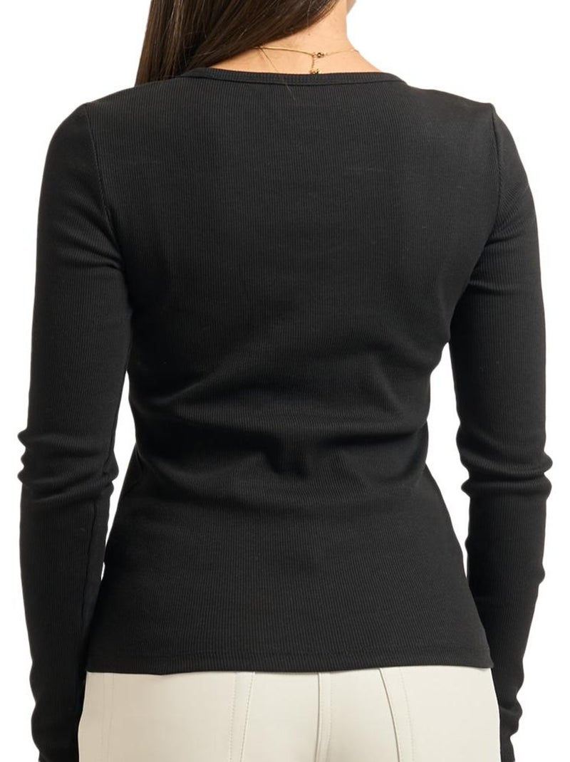 T-shirt donna maniche lunghe calvin klein jeans Nero - Kiabi