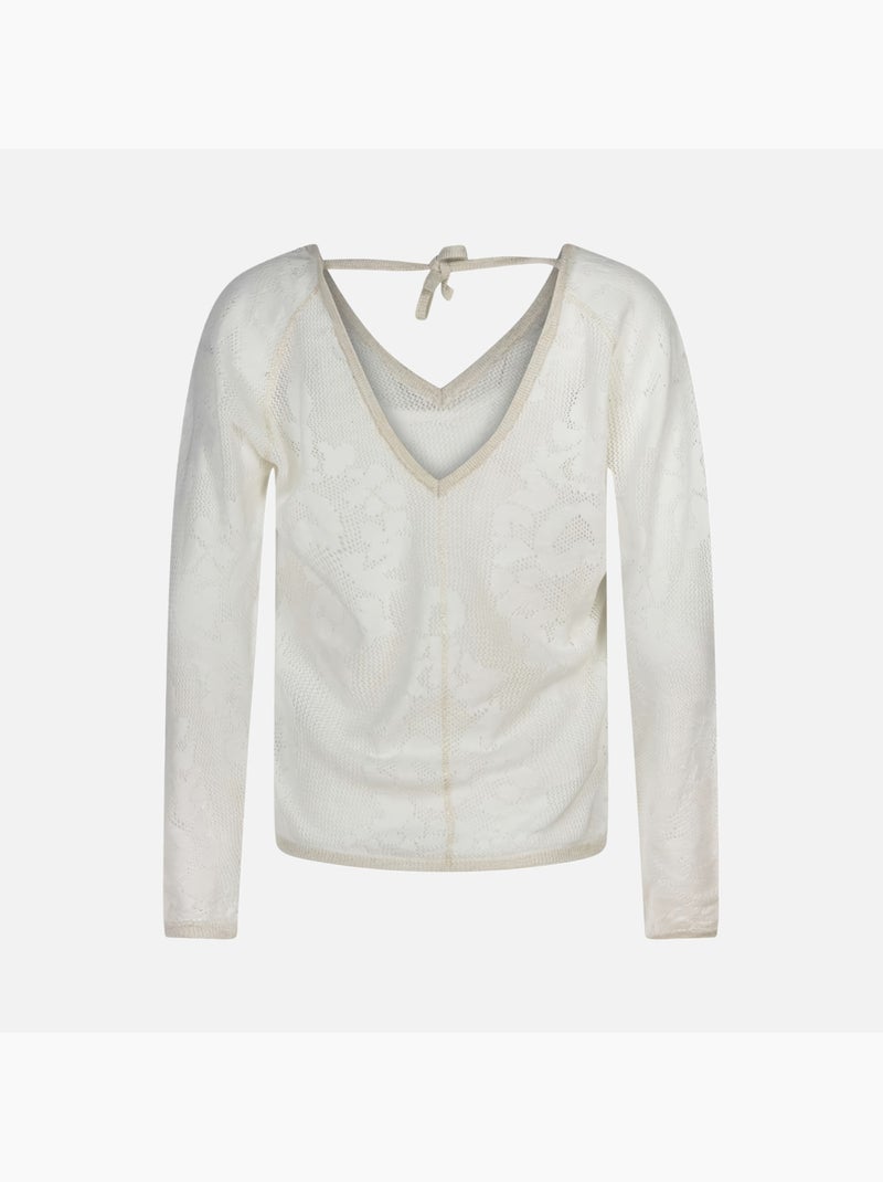 T-Shirt Donna Maniche Lunghe Kaporal Bianco - Kiabi