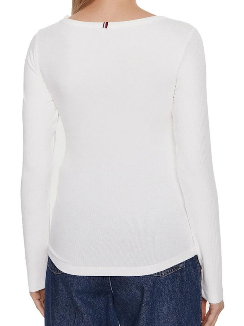 T-shirt Donna Maniche Lunghe Tommy Hilfiger Bianco - Kiabi