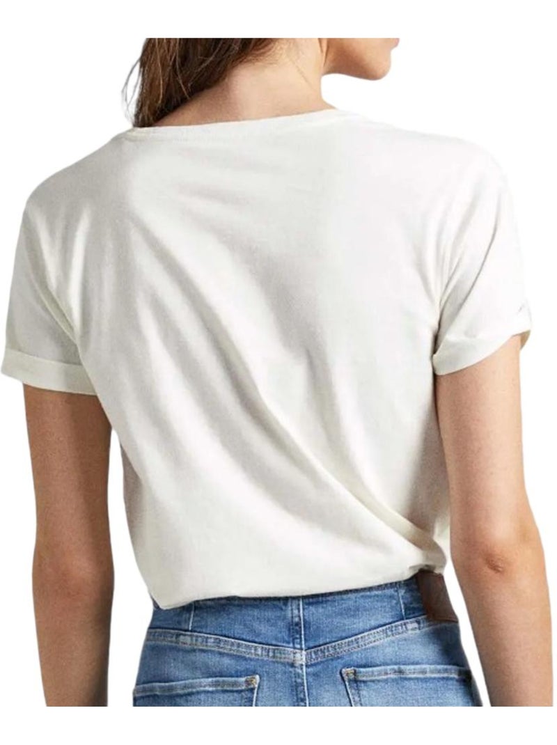 T-shirt Donna Pepe Jeans Ecru - Kiabi