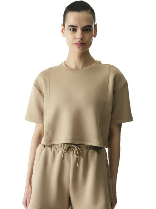 T-shirt donna silky feel con cuciture decorative penti - Kiabi