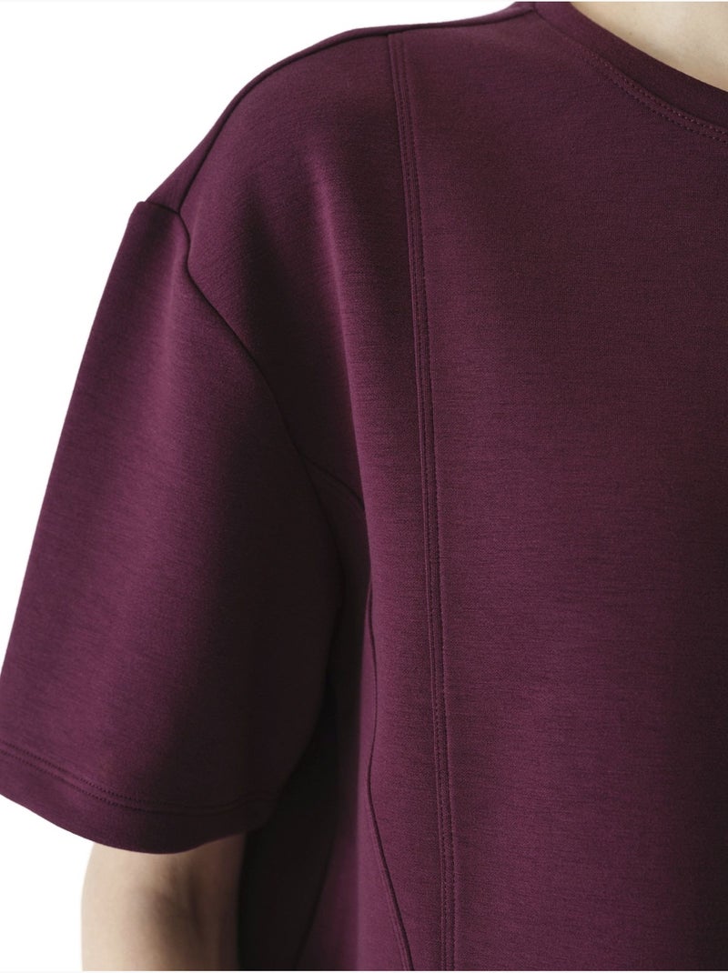 T-shirt donna silky feel con cuciture decorative penti Rosso bordeaux - Kiabi