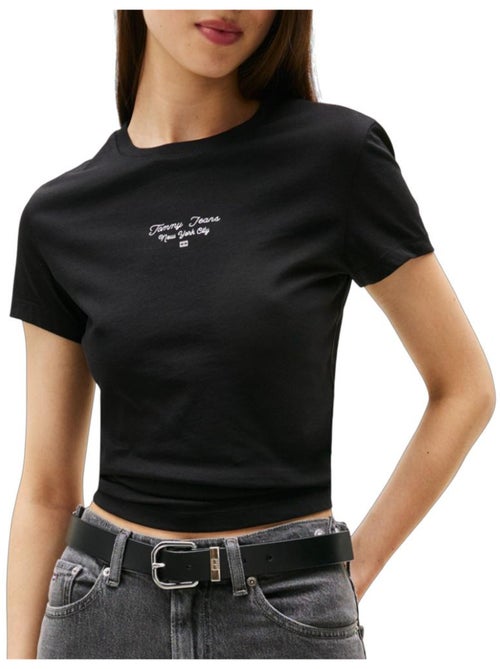 T-Shirt Donna Slim con Logo Tommy Hilfiger - Kiabi T-Shirt Donna Slim con Logo Tommy Hilfiger - Kiabi