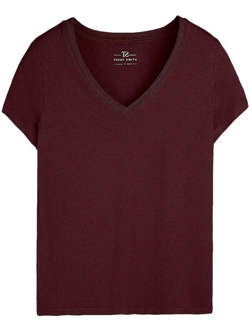 T-shirt donna teddy smith Bordeaux - Kiabi