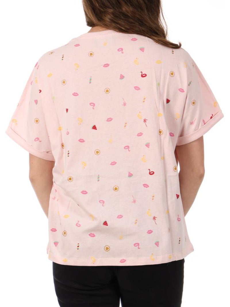 T-Shirt Donna Teddy Smith Rosa - Kiabi