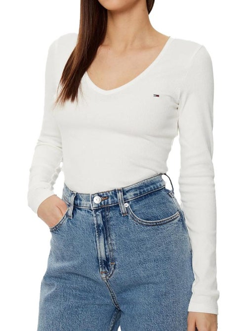 T-shirt donna tommy hilfiger a maniche lunghe color - Kiabi T-shirt donna tommy hilfiger a maniche lunghe color - Kiabi