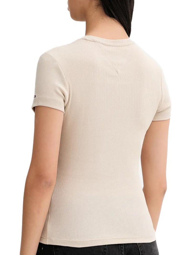 T-Shirt Donna Tommy Hilfiger Beige - Kiabi