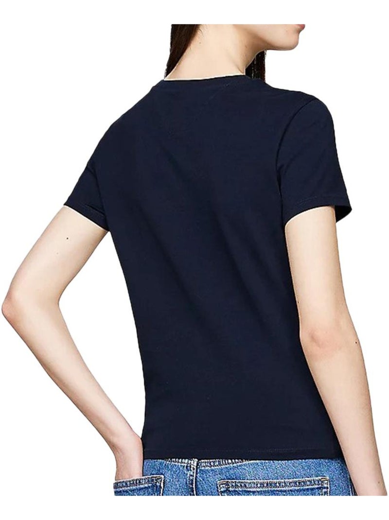 T-shirt donna tommy hilfiger Blu marino - Kiabi