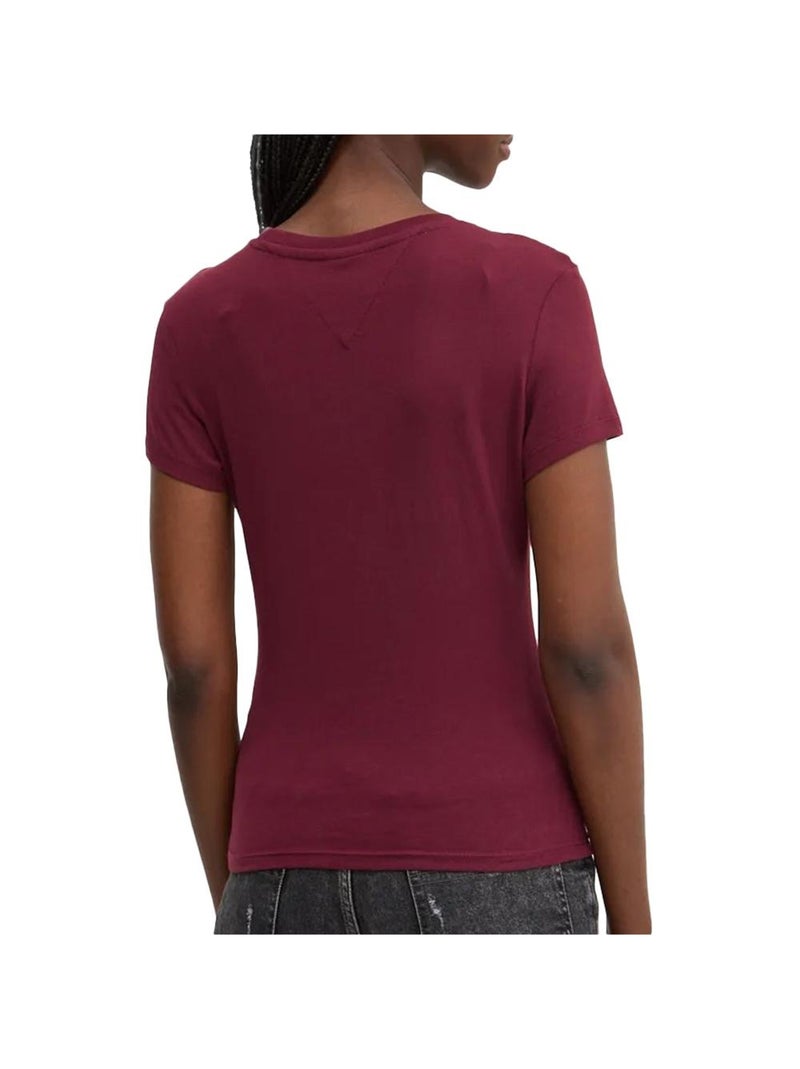 T-shirt Donna Tommy Hilfiger Bordeaux - Kiabi
