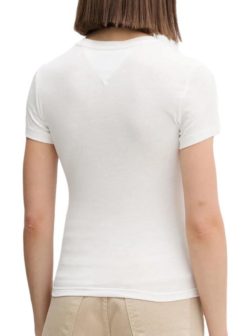 T-Shirt Donna Tommy Hilfiger con Logo Bianco - Kiabi