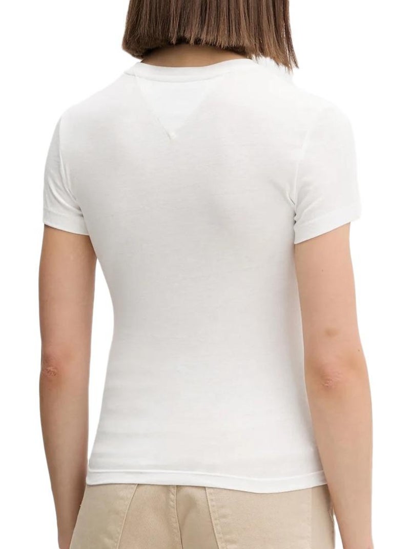 T-Shirt Donna Tommy Hilfiger con Logo Bianco - Kiabi