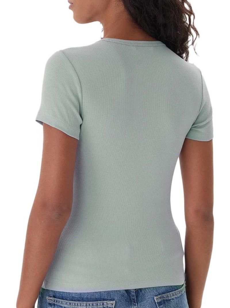 T-Shirt Donna Tommy Hilfiger con Logo Distintivo Verde - Kiabi