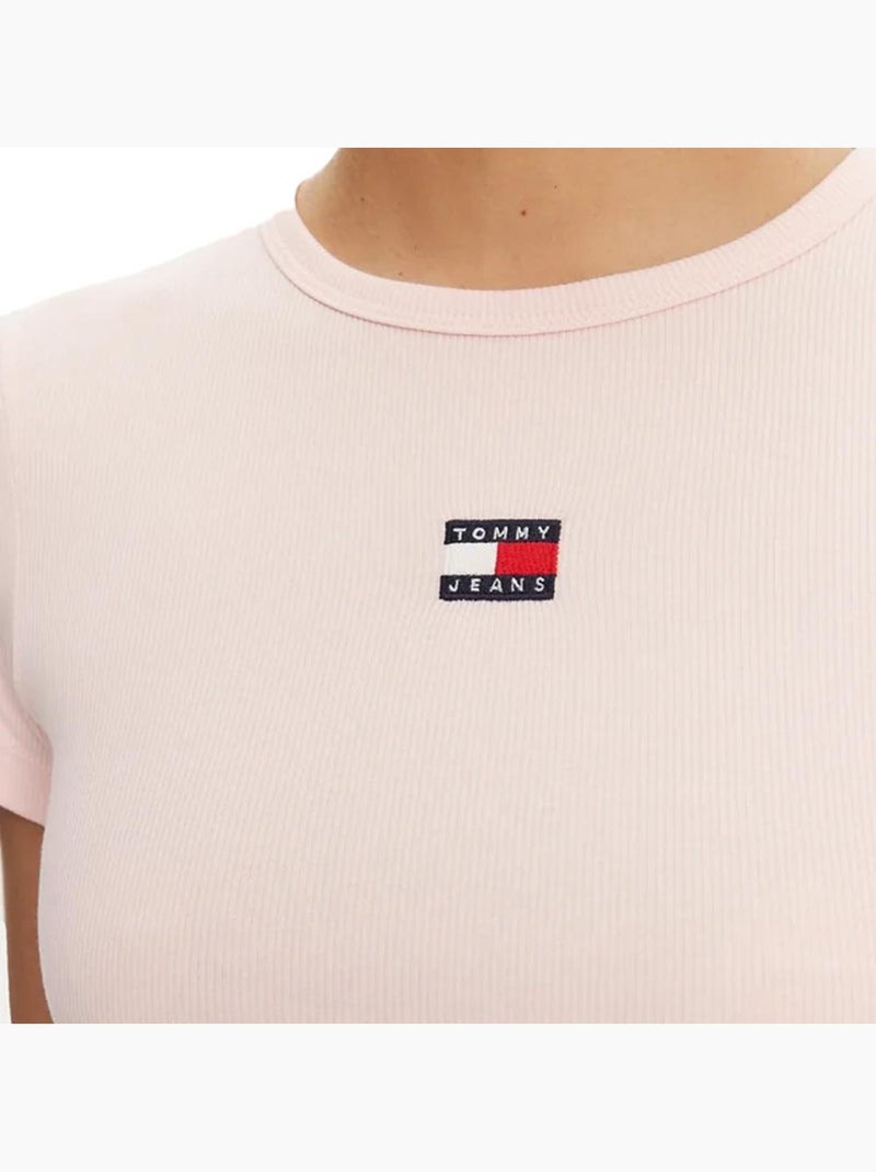 T-Shirt Donna Tommy Hilfiger con Logo Rosa chiaro - Kiabi
