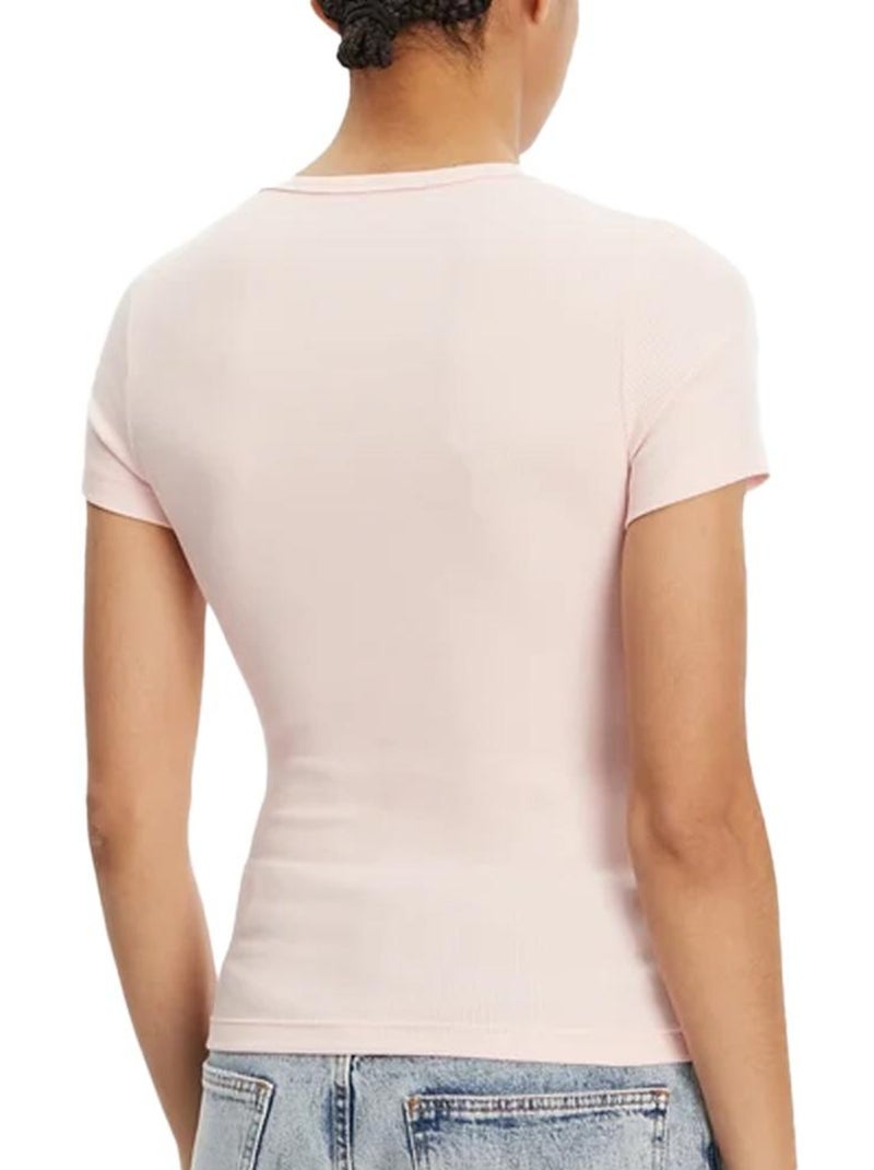 T-shirt donna tommy hilfiger con logo Rosa chiaro - Kiabi