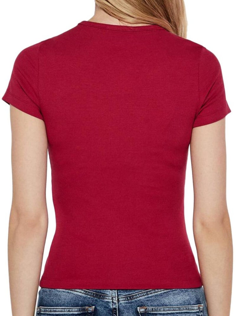 T-Shirt Donna Tommy Hilfiger con Logo Rosso - Kiabi