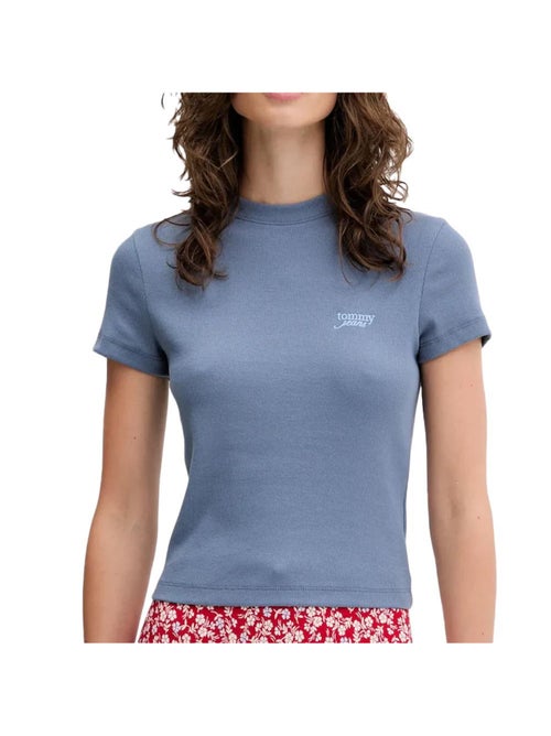 T-Shirt Donna Tommy Hilfiger con Logo Script - Kiabi T-Shirt Donna Tommy Hilfiger con Logo Script - Kiabi