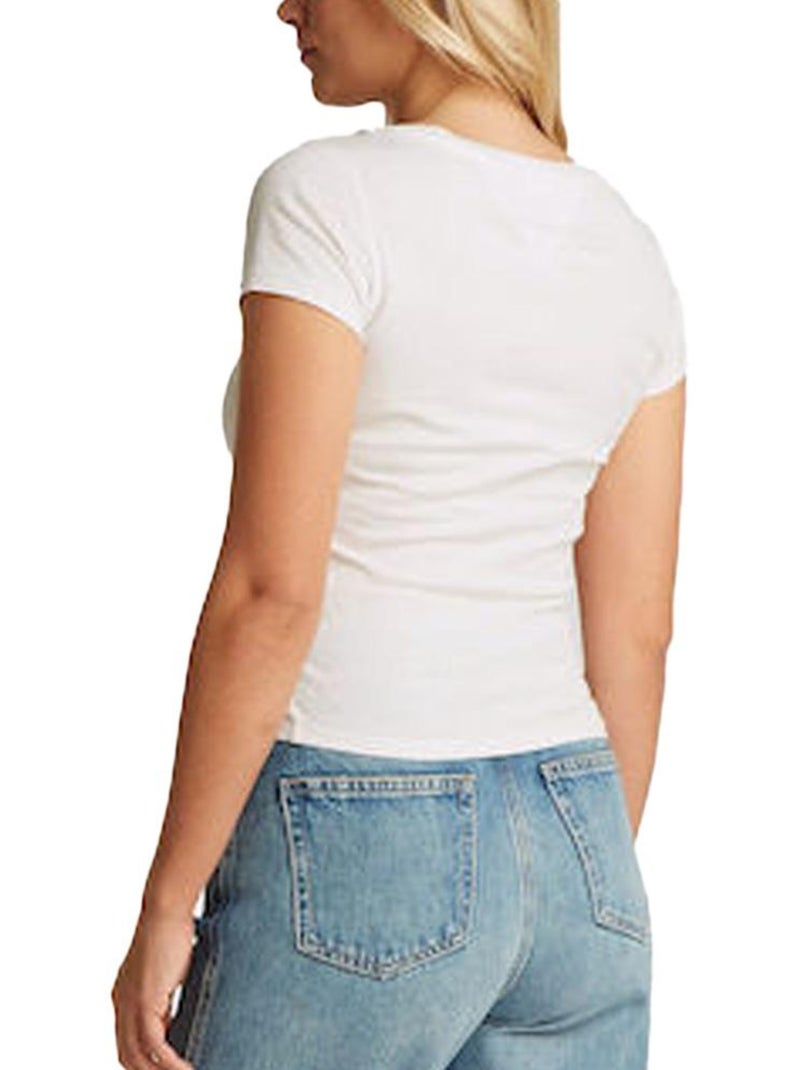 T-shirt Donna Tommy Hilfiger Ecru - Kiabi
