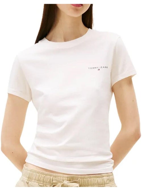 T-shirt Donna Tommy Hilfiger Slim Fit Lineare - Kiabi T-shirt Donna Tommy Hilfiger Slim Fit Lineare - Kiabi