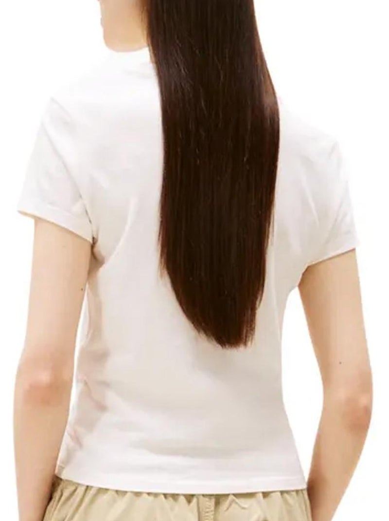 T-shirt Donna Tommy Hilfiger Slim Fit Lineare Bianco - Kiabi
