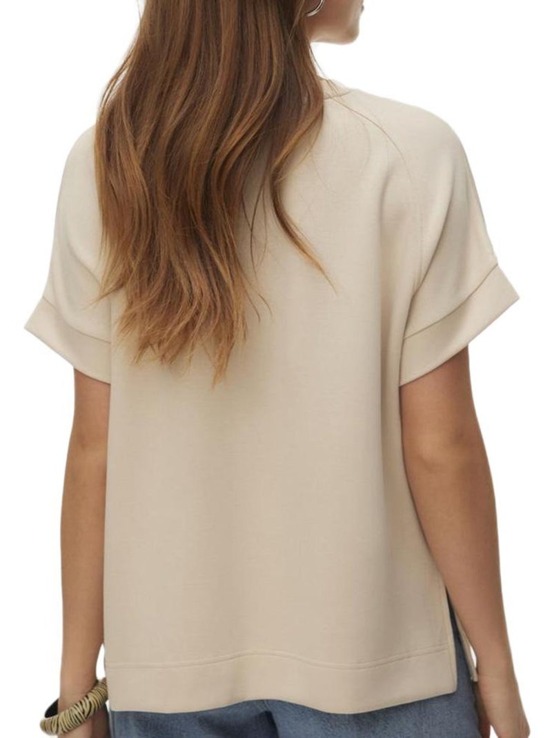 T-Shirt Donna Vero Moda - Eleganza Casual Beige - Kiabi