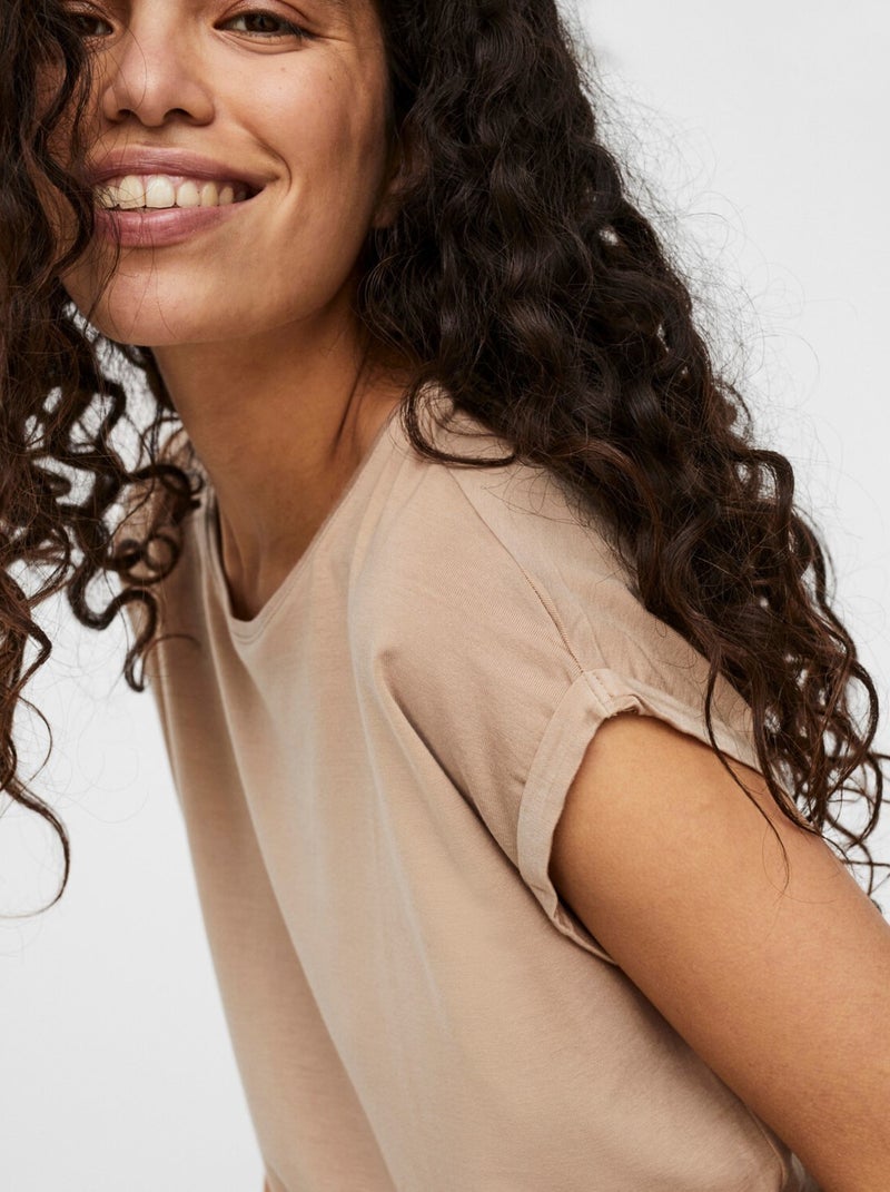 T-shirt Donna Vero Moda Beige - Kiabi