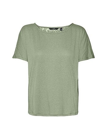 T-shirt Donna Vero Moda con Pizzo