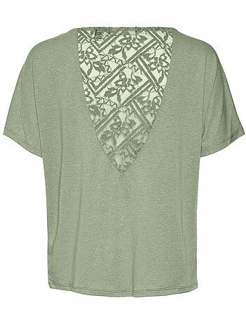 T-shirt Donna Vero Moda con Pizzo