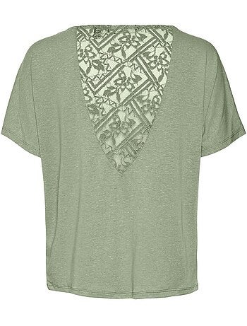 T-shirt Donna Vero Moda con Pizzo