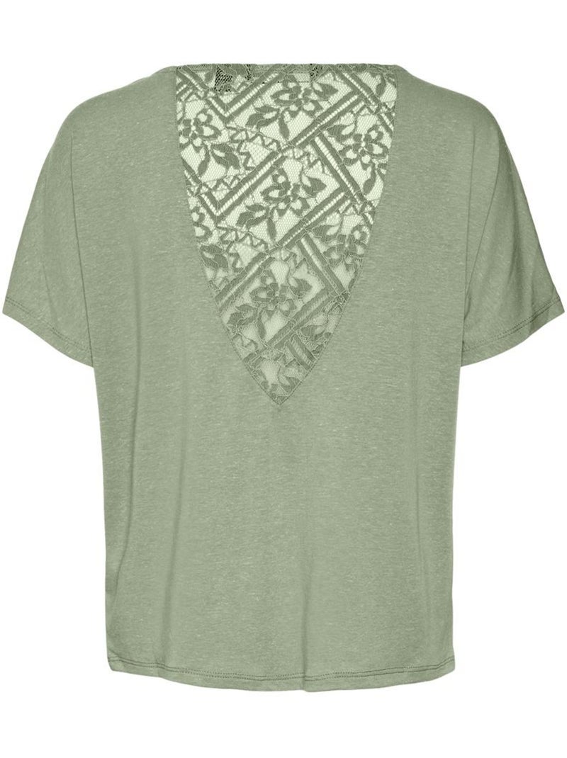 T-shirt Donna Vero Moda con Pizzo Verde - Kiabi