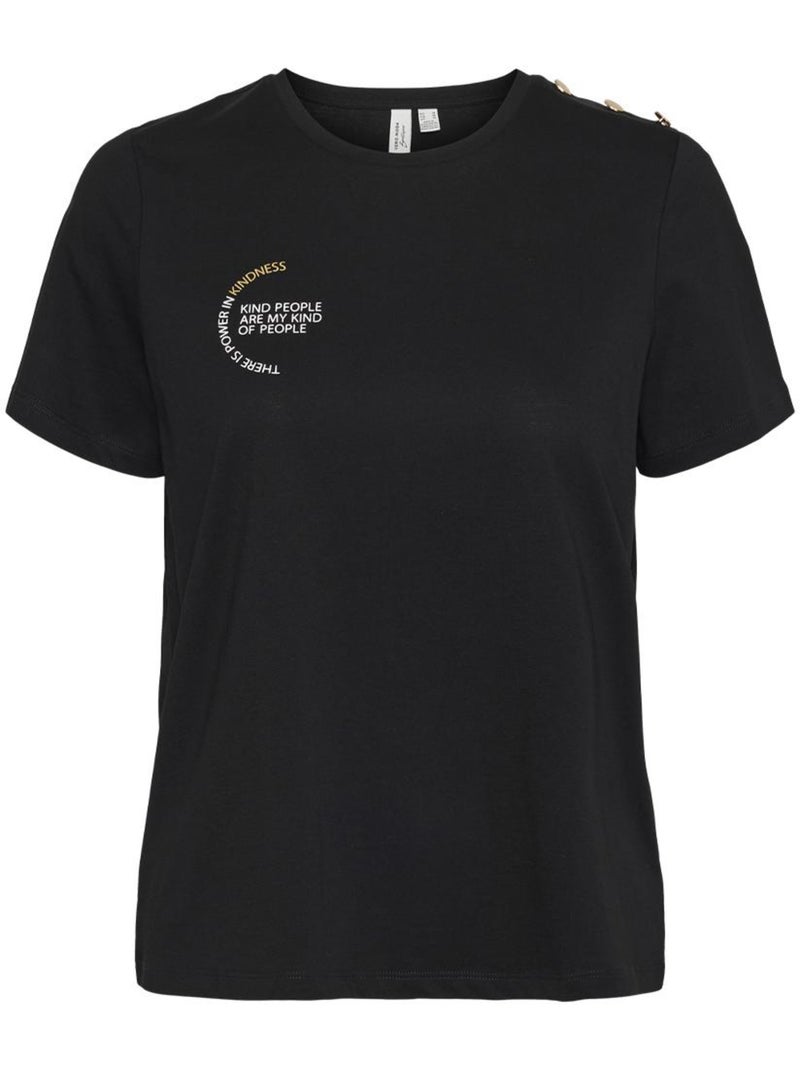 T-shirt Donna Vero Moda Nero - Kiabi