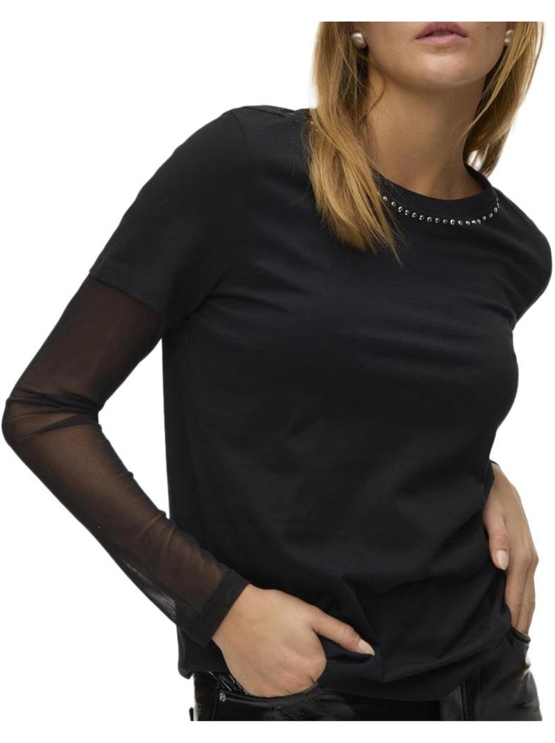 T-shirt Donna Vero Moda Nero - Kiabi
