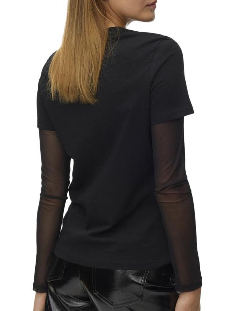 T-shirt Donna Vero Moda Nero - Kiabi