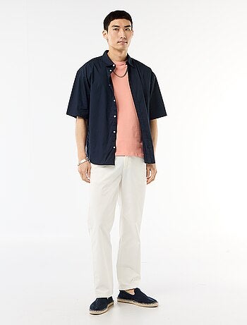 T-shirt dritta in jersey tinta unita