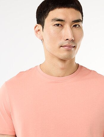 T-shirt dritta in jersey tinta unita