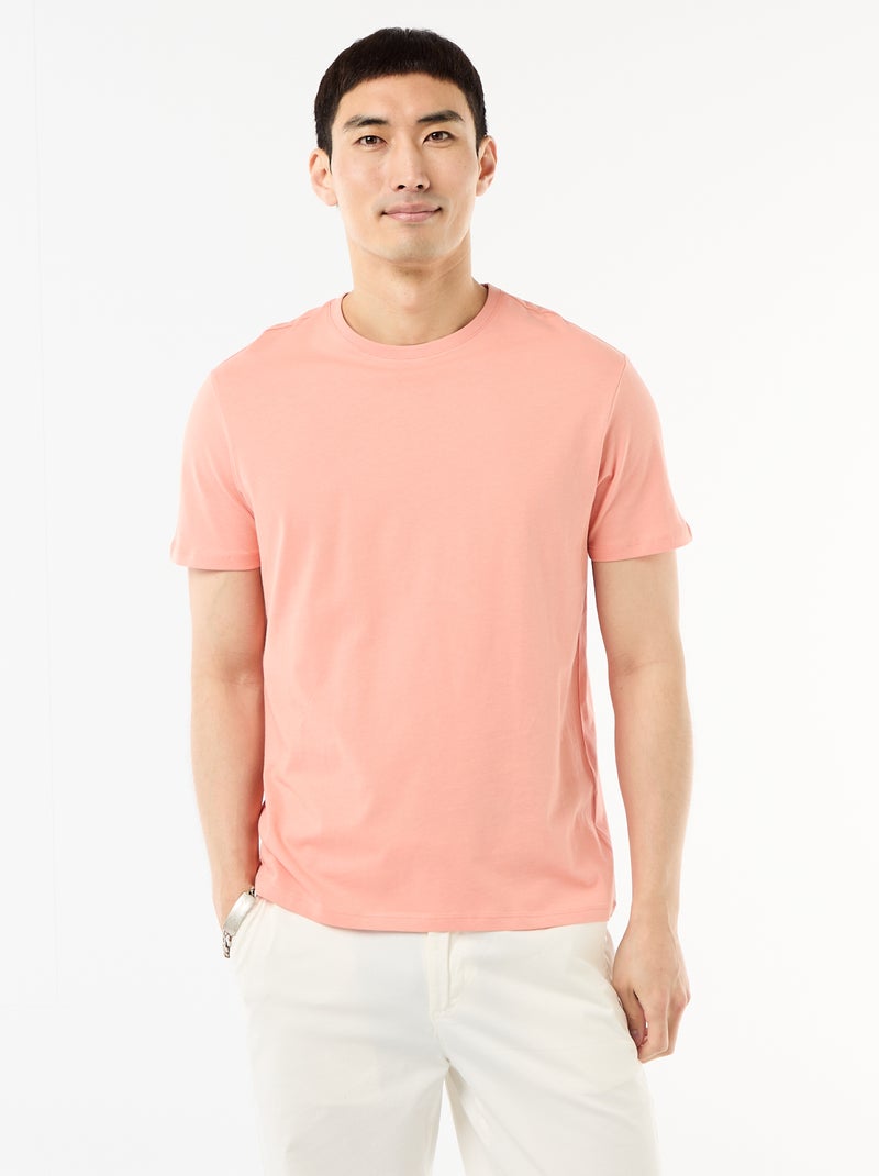 T-shirt dritta in jersey tinta unita Arancione - Kiabi
