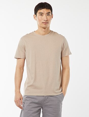 T-shirt dritta in jersey tinta unita