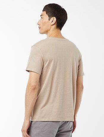T-shirt dritta in jersey tinta unita