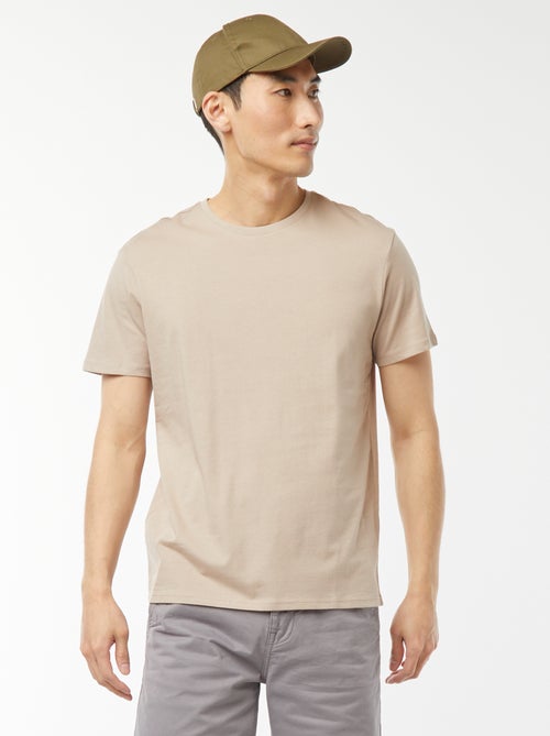T-shirt dritta in jersey tinta unita - Kiabi