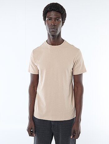 T-shirt dritta in jersey tinta unita