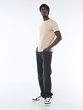 T-shirt dritta in jersey tinta unita