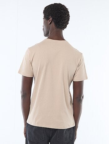 T-shirt dritta in jersey tinta unita
