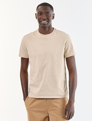 T-shirt dritta in jersey tinta unita