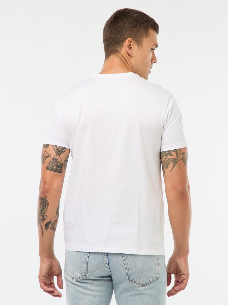 T-shirt dritta in jersey tinta unita bianco - Kiabi