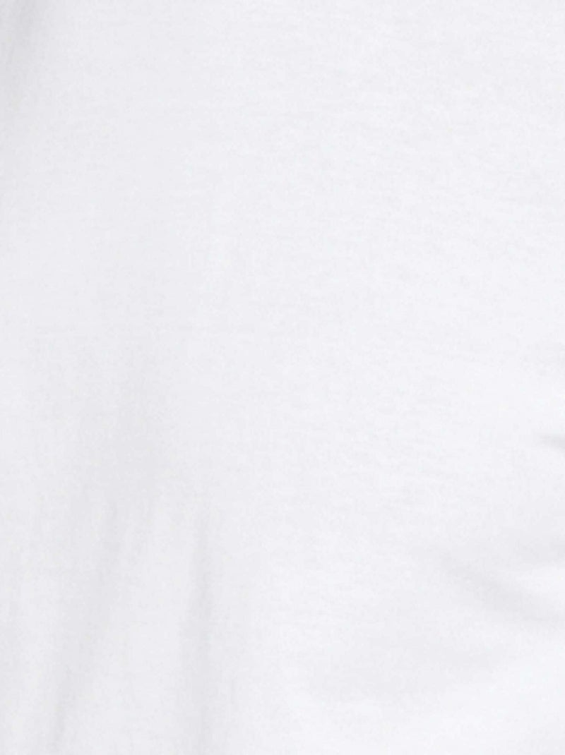 T-shirt dritta in jersey tinta unita bianco - Kiabi